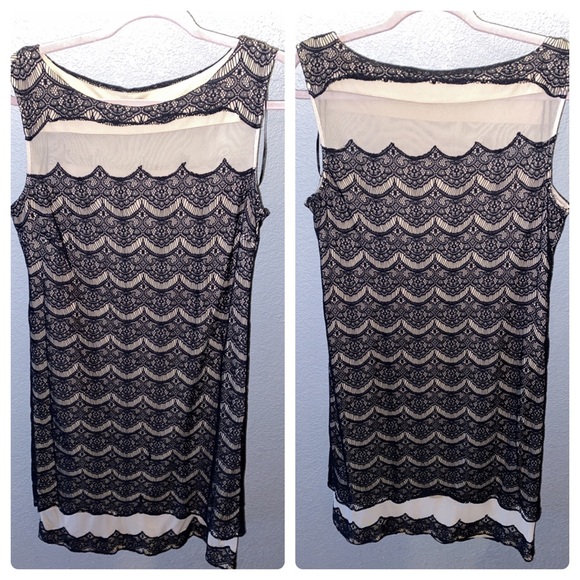 Dresses & Skirts - Black and Tan Lace Dress
